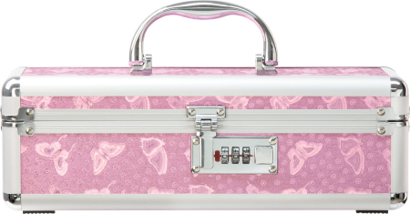Кейс для зберігання секс-іграшок BMS Factory - The Toy Chest Lokable Vibrator Case Pink з кодовим за - фото