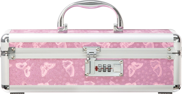 Кейс для зберігання секс-іграшок BMS Factory - The Toy Chest Lokable Vibrator Case Pink з кодовим за - фото