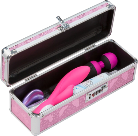 Кейс для зберігання секс-іграшок BMS Factory - The Toy Chest Lokable Vibrator Case Pink з кодовим за - фото №5