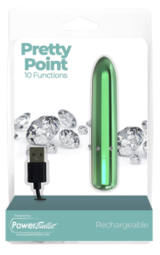 Віброкуля PowerBullet - Pretty Point Rechargeable Bullet Teal - фото №6