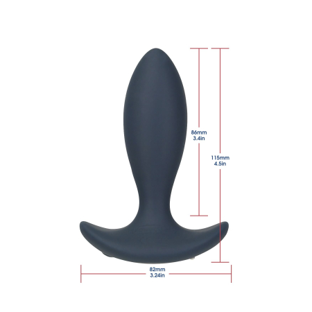 Анальна пробка з пульсацією Lux Active – Throb – 4.5" Anal Pulsating Massager, пульт ДК - фото №2