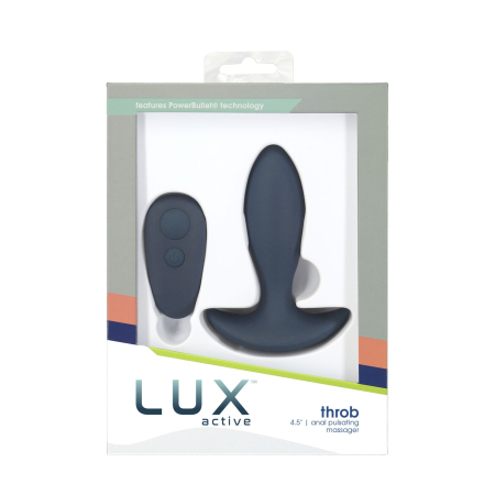Анальна пробка з пульсацією Lux Active – Throb – 4.5" Anal Pulsating Massager, пульт ДК - фото №8