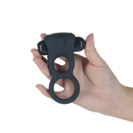 Подвійне ерекційне кільце з вібрацією Lux Active-Triad - Vibrating Dual Cock Ring, пульт ДК - - фото №3