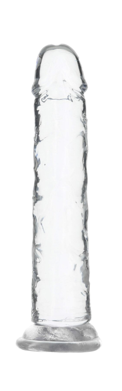 Прозорий фалоімітатор на присосці ADDICTION Vertical Dong 7?, віброкуля в подарунок - фото
