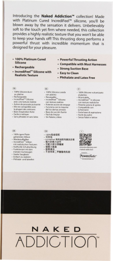 Фалоімітатор з пульсацією Naked ADDICTION Dominic 9? Vanilla, пульт ДК, діаметр 4,2 см - фото №7