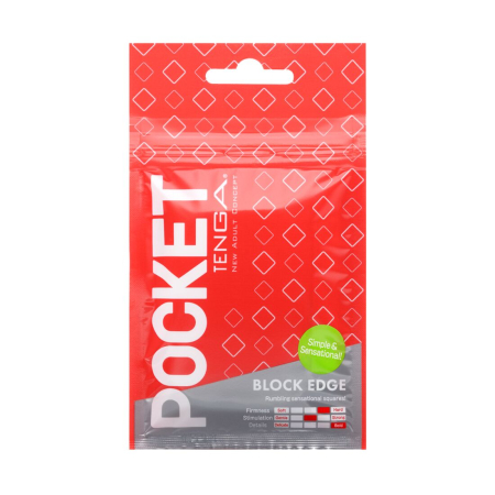 Мастурбатор TENGA Pocket Block Edge - фото