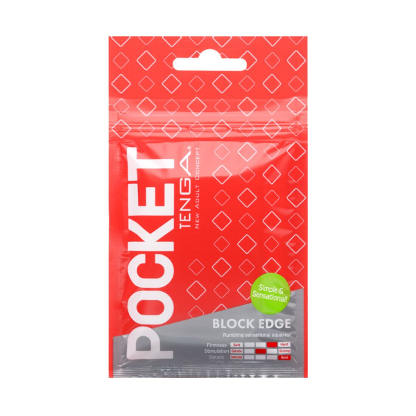Мастурбатор TENGA Pocket Block Edge - фото