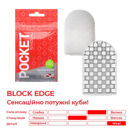 Мастурбатор TENGA Pocket Block Edge - фото №3