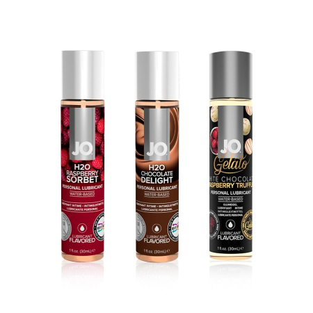 Набір «Малиновий рай», 3 смакові змазки System JO, віброкуля Rocks Off, кубики System JO №2