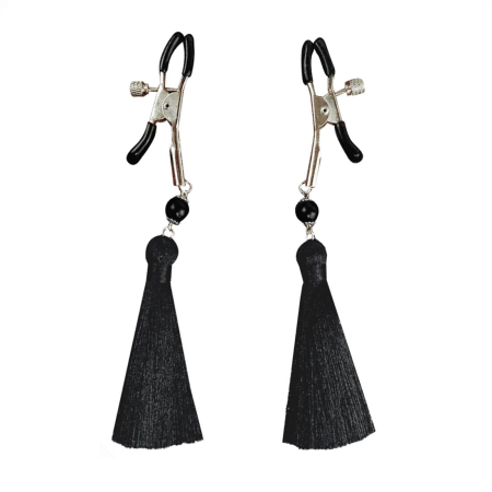 Затискач для сосків Art of Sex - Nipple clamps Black Tassels 
