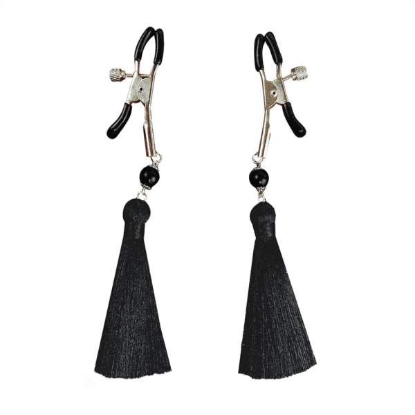 Затискач для сосків Art of Sex - Nipple clamps Black Tassels 