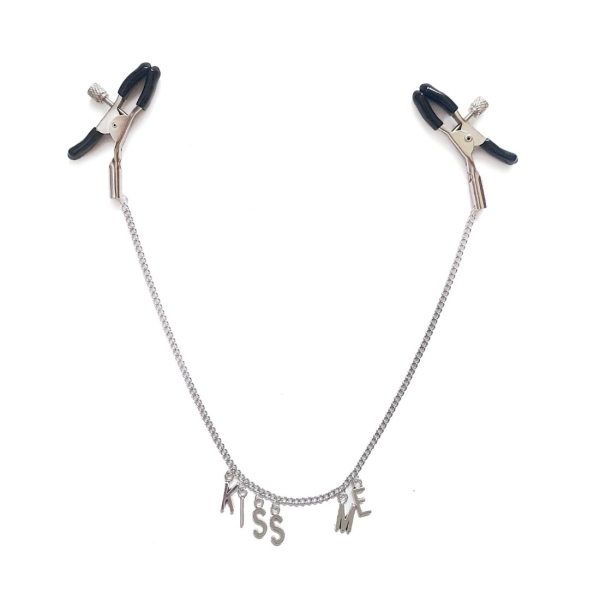 Затискач для сосків на ланцюжку Art of Sex - Nipple Сlamps Kiss Me - фото