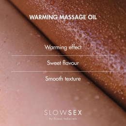 Розігрівальна їстівна масажна олія Bijoux Indiscrets Slow Sex Warming massage oil - - фото №4