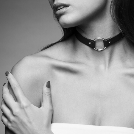 Чокер з екошкіри Bijoux Indiscrets Maze – Single Choker Black - фото №2