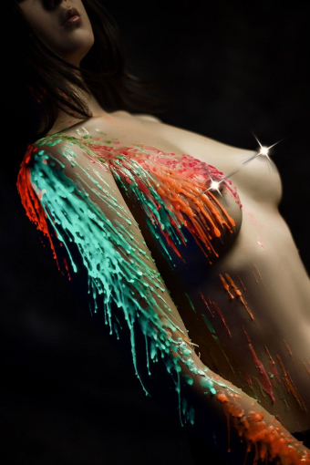 Рожева воскова свічка Art of Sex size M 15 см низькотемпературна, люмінесцентна - фото №4