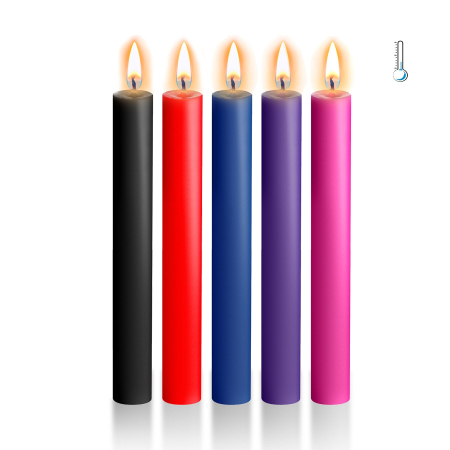 Набір воскових свічок Art of Sex Thin 16 см (5 шт), низькотемпературні, тонкі - фото №2