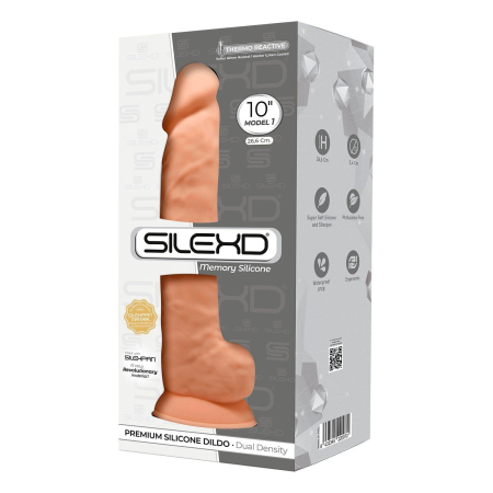 Фалоімітатор реалістичний SilexD Arnold Flesh (MODEL 5 size 10in), двошаровий, силікон+Silexpan, діа - фото №4