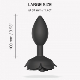Силіконова анальна пробка Love To Love OPEN ROSES L SIZE - BLACK ONYX - - фото №3