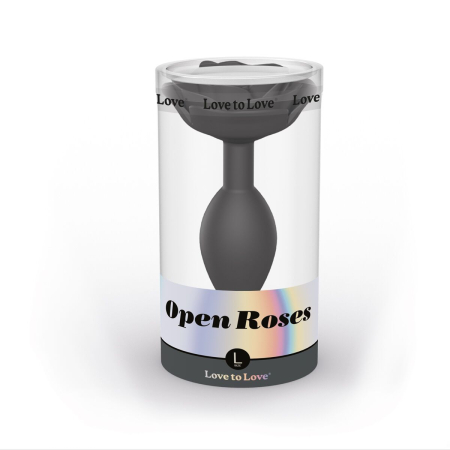 Силіконова анальна пробка Love To Love OPEN ROSES L SIZE - BLACK ONYX - фото №6