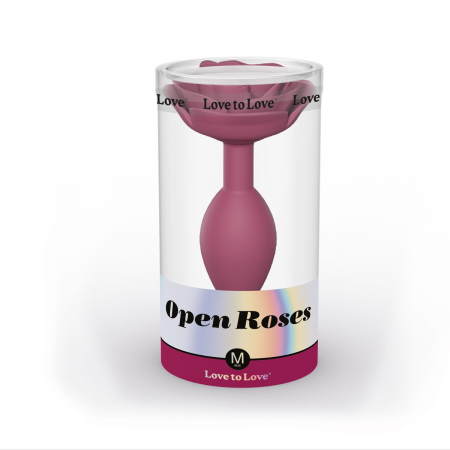 Силіконова анальна пробка Love To Love OPEN ROSES M SIZE - PLUM STAR №5