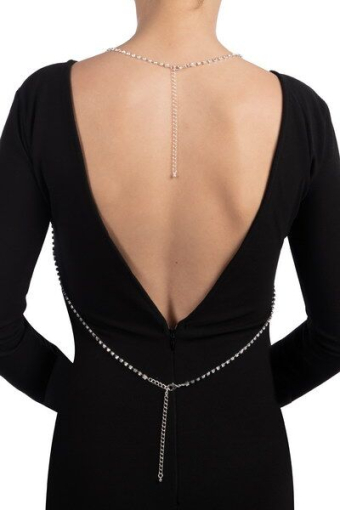 Сріблястий ланцюжок для бюста Bijoux Pour Toi – Elena Silver зі стразами - фото №2