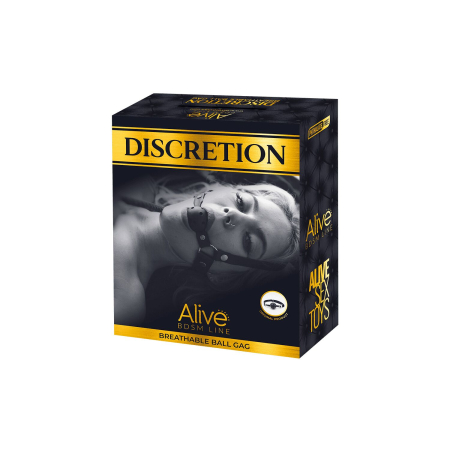 Повітропроникний кляп Alive Discretion Black - фото №3