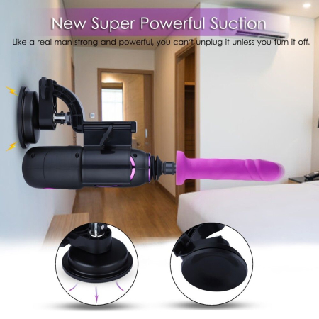 Високомобільна смарт секс-машина Hismith Pro Travel APP з фалоімітатором, присоска, пульт ДК - фото №5