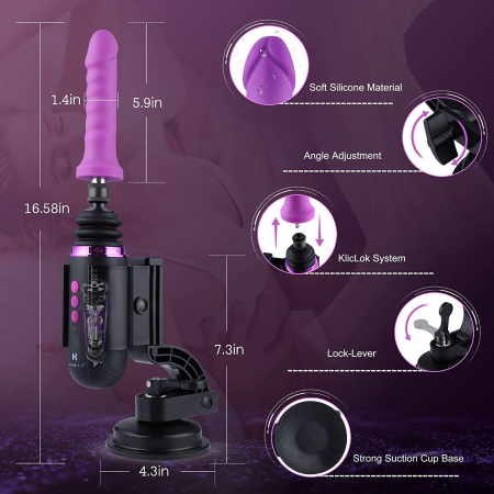 Міні секс-машина Hismith Mini Capsule Sex-Machine with Strong Suction Cup, потужна, перезаряджувана - фото №5