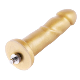 Золотий фалоімітатор Hismith 6.8? Golden Silicone Dildo, система KlicLok - фото