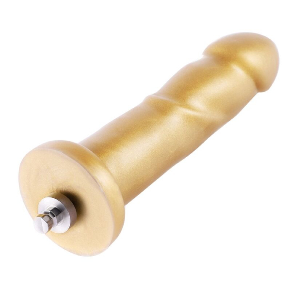 Золотий фалоімітатор Hismith 6.8? Golden Silicone Dildo, система KlicLok 