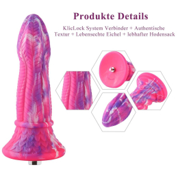 Фалоімітатор для секс-машин Hismith 10.3? Silicone Monster Dildo Series, KlicLok та присоска - - фото №2