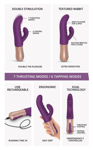 Подвійний пульсатор-кролик Love To Love SASSY BUNNY - PURPLE RAIN - фото №6