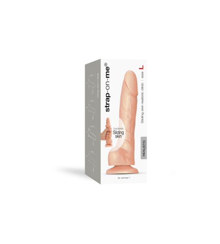 Реалістичний фалоімітатор Strap-On-Me Sliding Skin Realistic Dildo Vanille L, ефект рухливої шкіри - фото №8