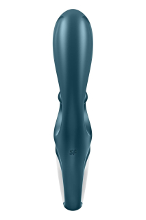 Смарт вібратор-кролик Satisfyer Hug Me Bluegrey, 2 мотори, діаметр 4,2см, широка кліторальна частина - - фото №6