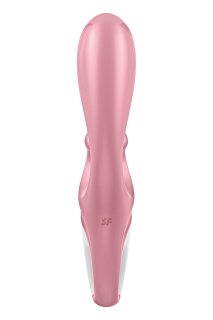 Смарт вібратор-кролик Satisfyer Hug Me Pink, 2 мотори, діаметр 4,2см, широка кліторальна частина - - фото №5