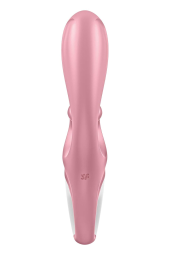 Смарт вібратор-кролик Satisfyer Hug Me Pink, 2 мотори, діаметр 4,2см, широка кліторальна частина - фото №5