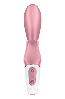 Смарт вібратор-кролик Satisfyer Hug Me Pink, 2 мотори, діаметр 4,2см, широка кліторальна частина - - фото №4