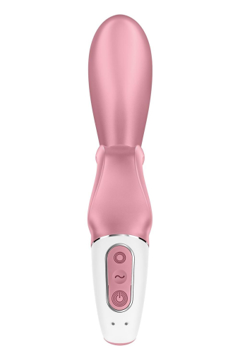 Смарт вібратор-кролик Satisfyer Hug Me Pink, 2 мотори, діаметр 4,2см, широка кліторальна частина - фото №4