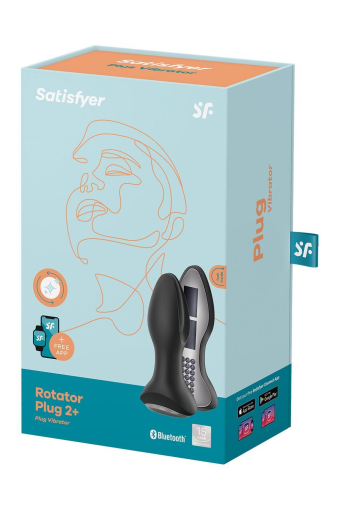 Анальна смарт-вібропробка із перлинним масажем Satisfyer Rotator Plug 2+ Black - фото №9