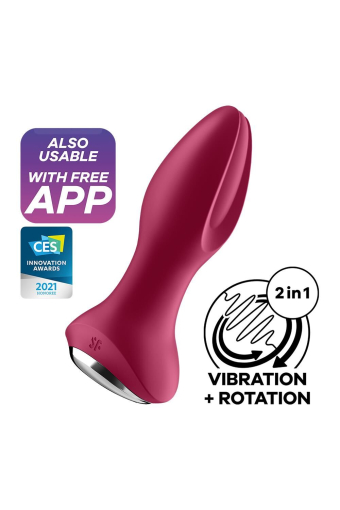 Анальна смарт вібропробка із перлинним масажем Satisfyer Rotator Plug 2+ Violet - фото №8