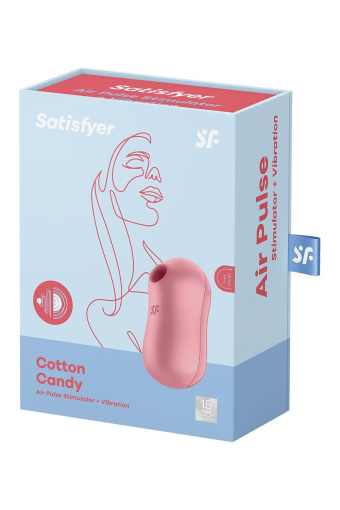Вакуумний стимулятор із вібрацією Satisfyer Cotton Candy Light Red - фото №7