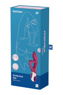 Вібратор-кролик із потрійним відростком Satisfyer Embrace me Berry, 2 мотори, діаметр 3,6 см - - фото №7