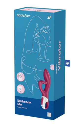 Вібратор-кролик із потрійним відростком Satisfyer Embrace me Berry, 2 мотори, діаметр 3,6 см - фото №7