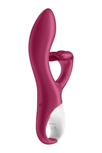 Вібратор-кролик із потрійним відростком Satisfyer Embrace me Berry, 2 мотори, діаметр 3,6 см - фото №4