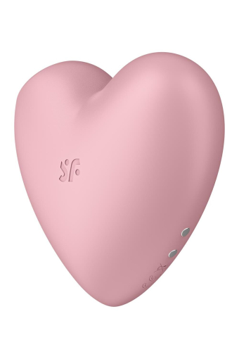Вакуумний стимулятор-серце з вібрацією Satisfyer Cutie Heart Light Red - фото №5