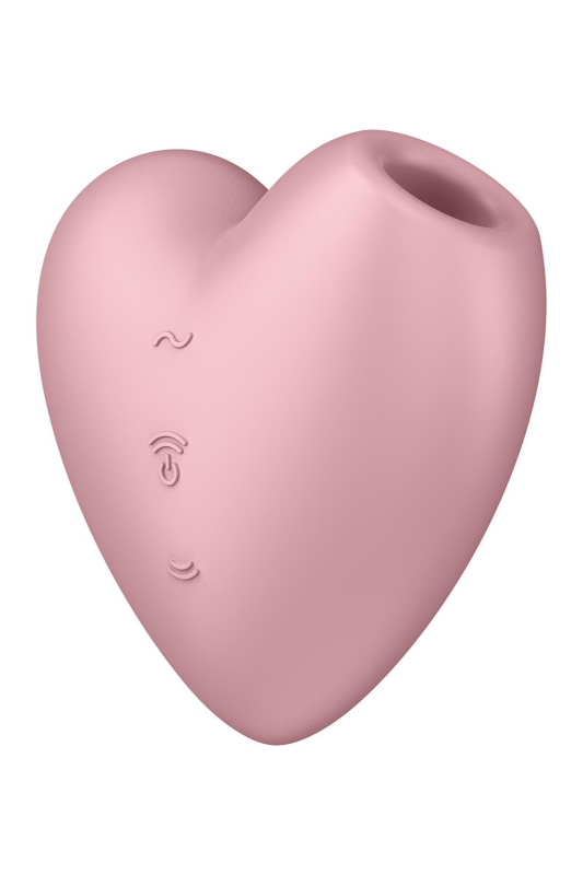 Вакуумний стимулятор-серце з вібрацією Satisfyer Cutie Heart Light Red - фото