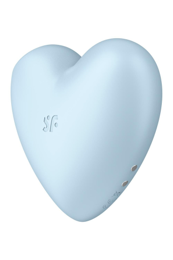 Вакуумний стимулятор-серце з вібрацією Satisfyer Cutie Heart Blue - фото №5