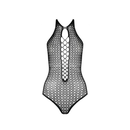 Бодістокінг з декольте Passion BS088 black, імітація корсетної шнурівки - фото №5