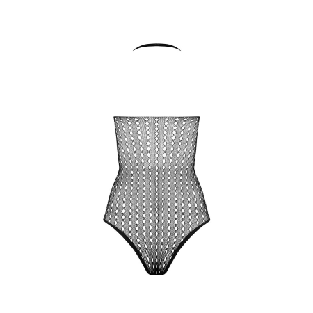 Бодістокінг з декольте Passion BS088 black, імітація корсетної шнурівки - фото №6