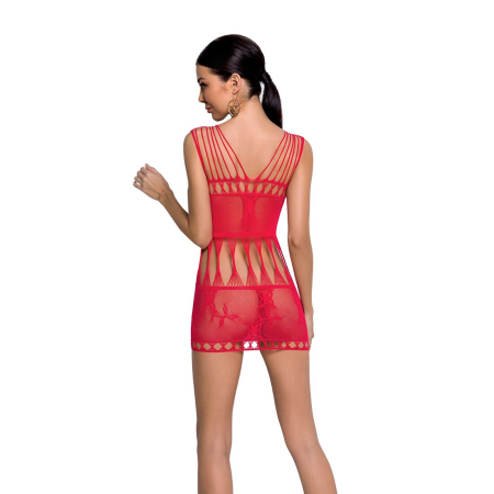 Бодістокінг мінісукня з метеликами Passion BS090 One Size red - фото №2